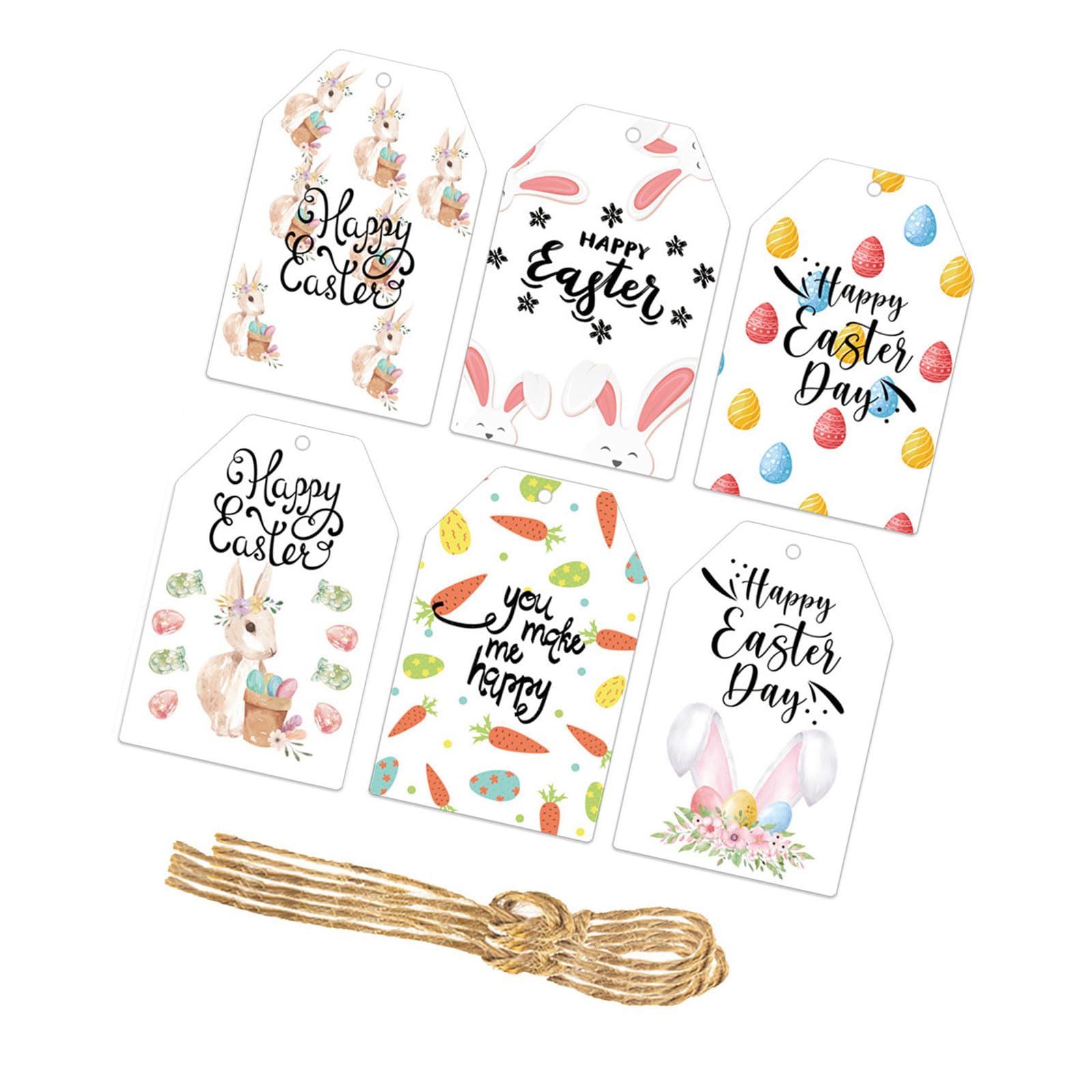 Msioytog 60pcs Easters Hanging Card Decorations for Home and Party Festival Atmospheres with Practical User Friendly Materials User Friendly Materials
