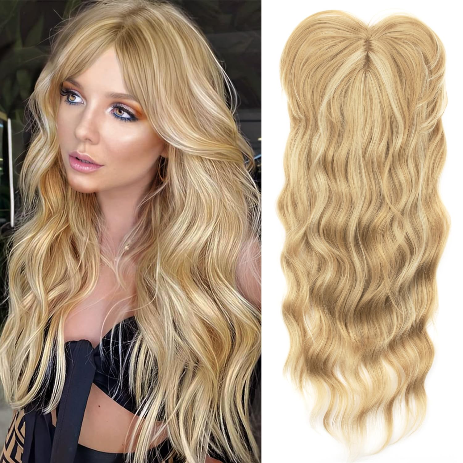 PORSMEER Hair Toppers for Ladies Thinning Hair,20 inch Long 
