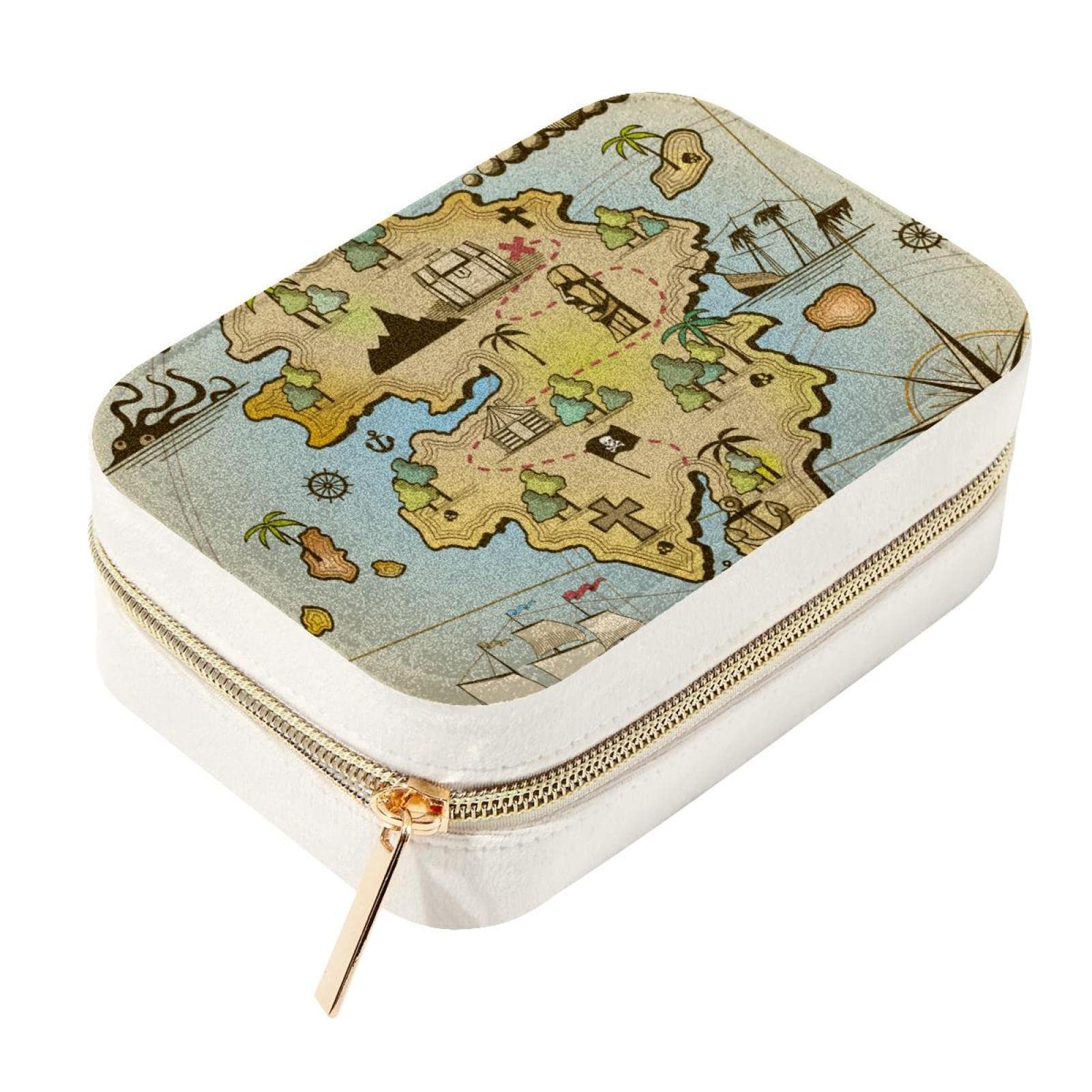 Boîte à bijoux carte du monde, le cadeau idéal pour voyageuse