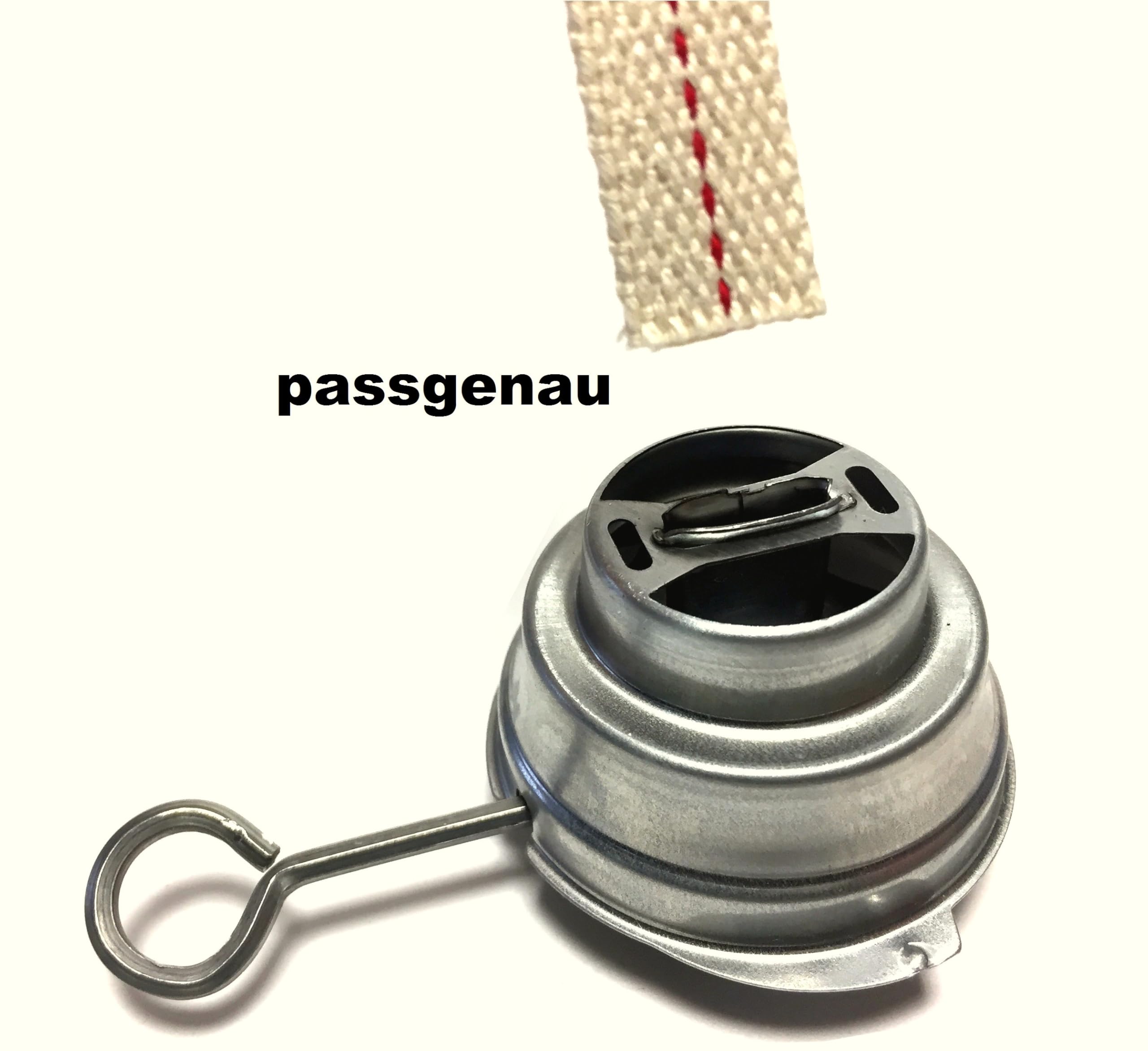 10 Stuks Platte Lonten 12 Cm - 100% Katoen Met Rode Kentekendraad 12,5 Mm - Compatibel Met Feuerhand 276 En Andere Petroleumlantaarns