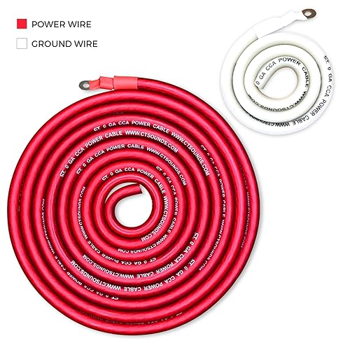 Miniatura 2 de CT Sounds Kit completo de instalación de cableado de amplificador CCA calibre 10, AMPKIT-0GA-PRO