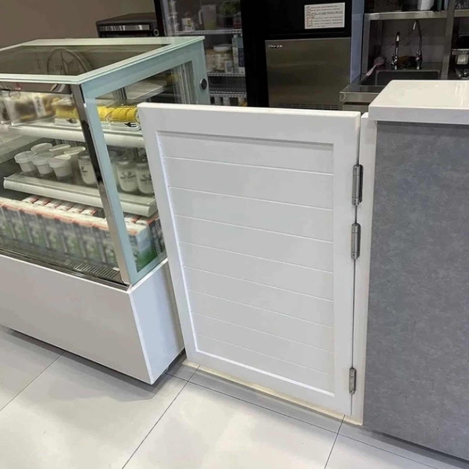 Porte battante en bois massif pour café/cuisine Porte intérieure battante | Avec 2 charnières à ressort, idéale pour couloir, cuisine, bar, pub ou entrée(W80xH90CM)