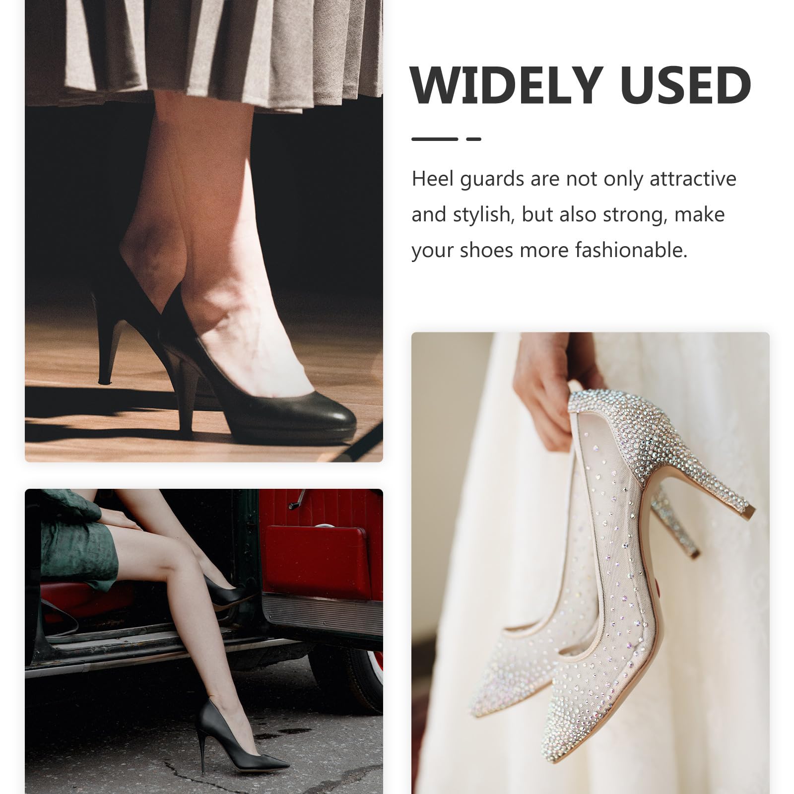 Cubiertas Decorativas Metálicas para Punteras de Tacones 3 Pares Protectores para Zapatos de Mujer Resistentes y Adaptables para Uso Diario y Ocasiones Obsequios