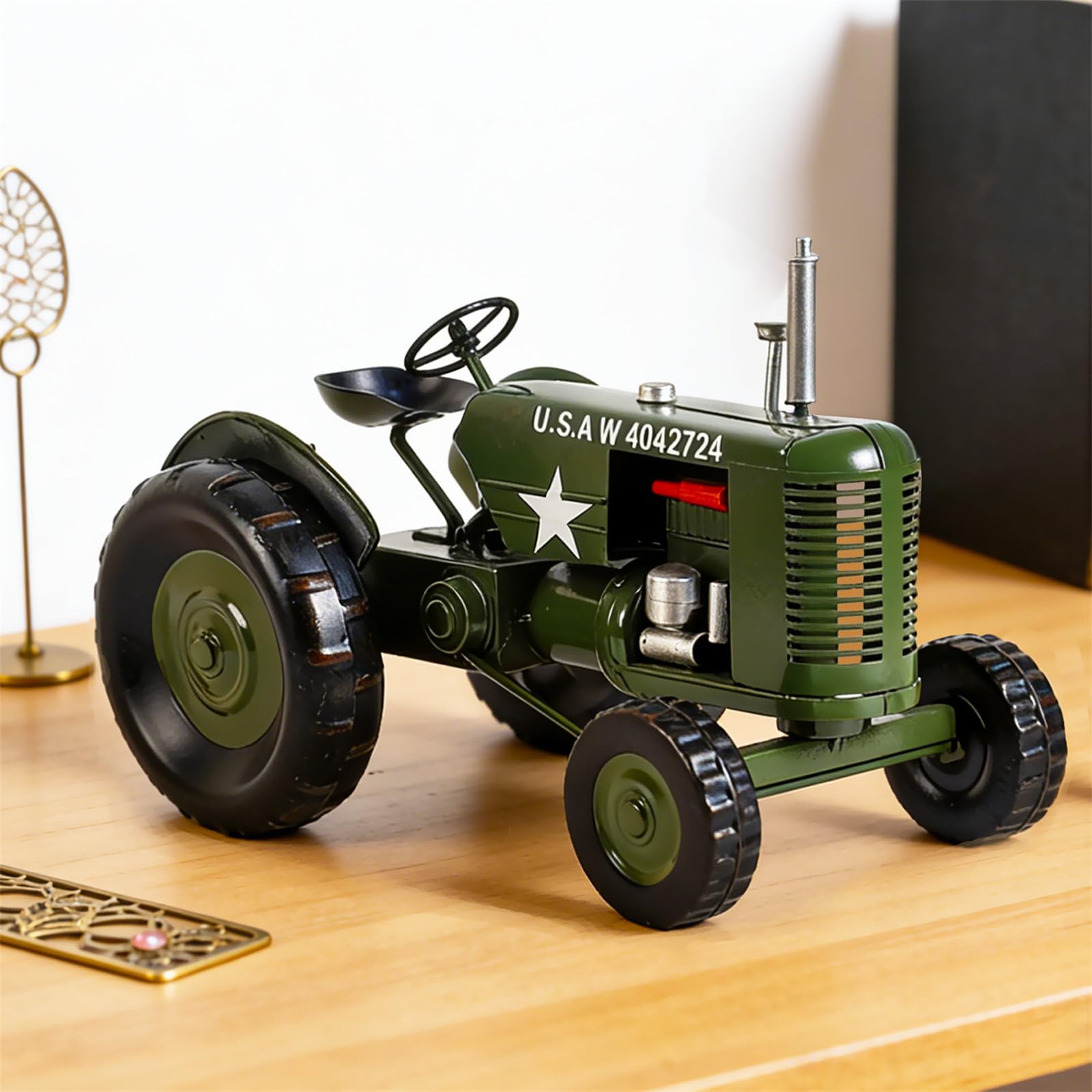 Modellino di rimorchio in metallo, auto d'epoca, veicolo da collezione, decorazione fatta a mano, modelli di auto classiche per la casa