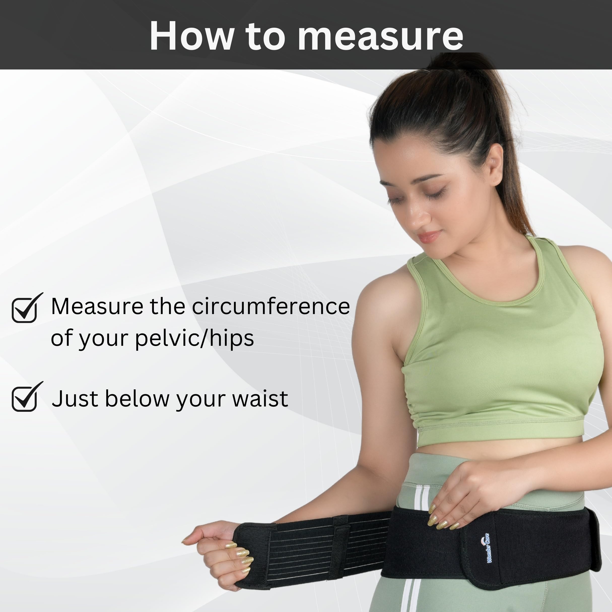 Wonder Care propose une ceinture de soutien élastique double pour les douleurs lombaires, le soulagement des douleurs lombaires et pelviennes, ainsi qu'une ceinture de soutien pour la sciatique.
