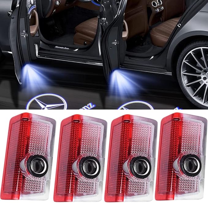 Krewua 4er-Set Auto Türlogo Projektor - LED Türlichter Für Audi/VW Modelle