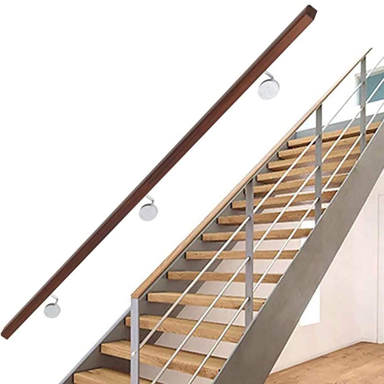 Kit barre d'appui d'escalier en bois pour éviter les chutes dans les escaliers sombres de grenier