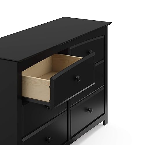 Miniatura 8 de Cigüeña artesanal Kenton 6 cajón universal Dresser, Gris