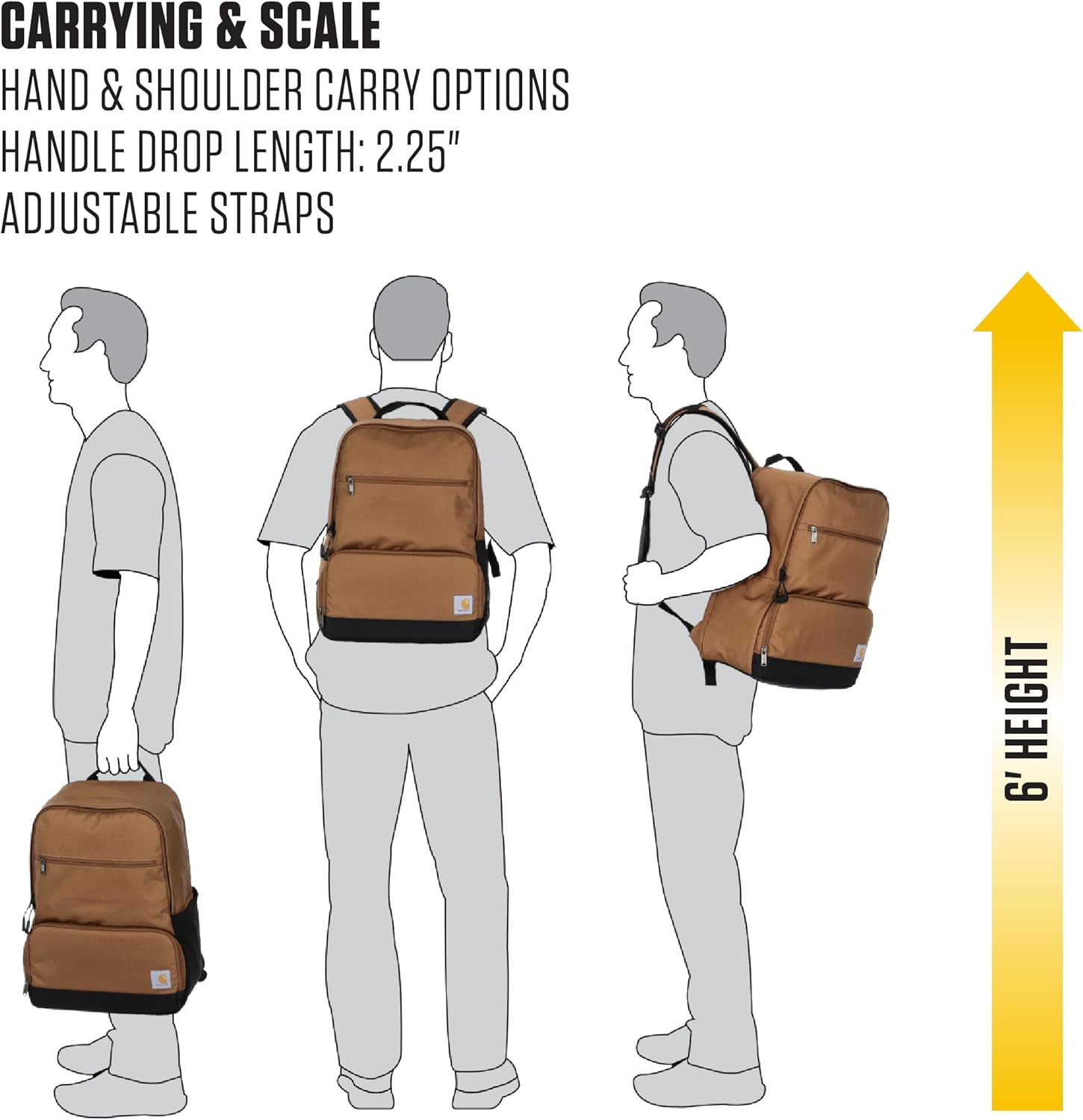Carhartt Insulated Two Compartment Cooler, Durable Water Repellent Material W/Front Zippered Pocket for Camping, Beach & Travel