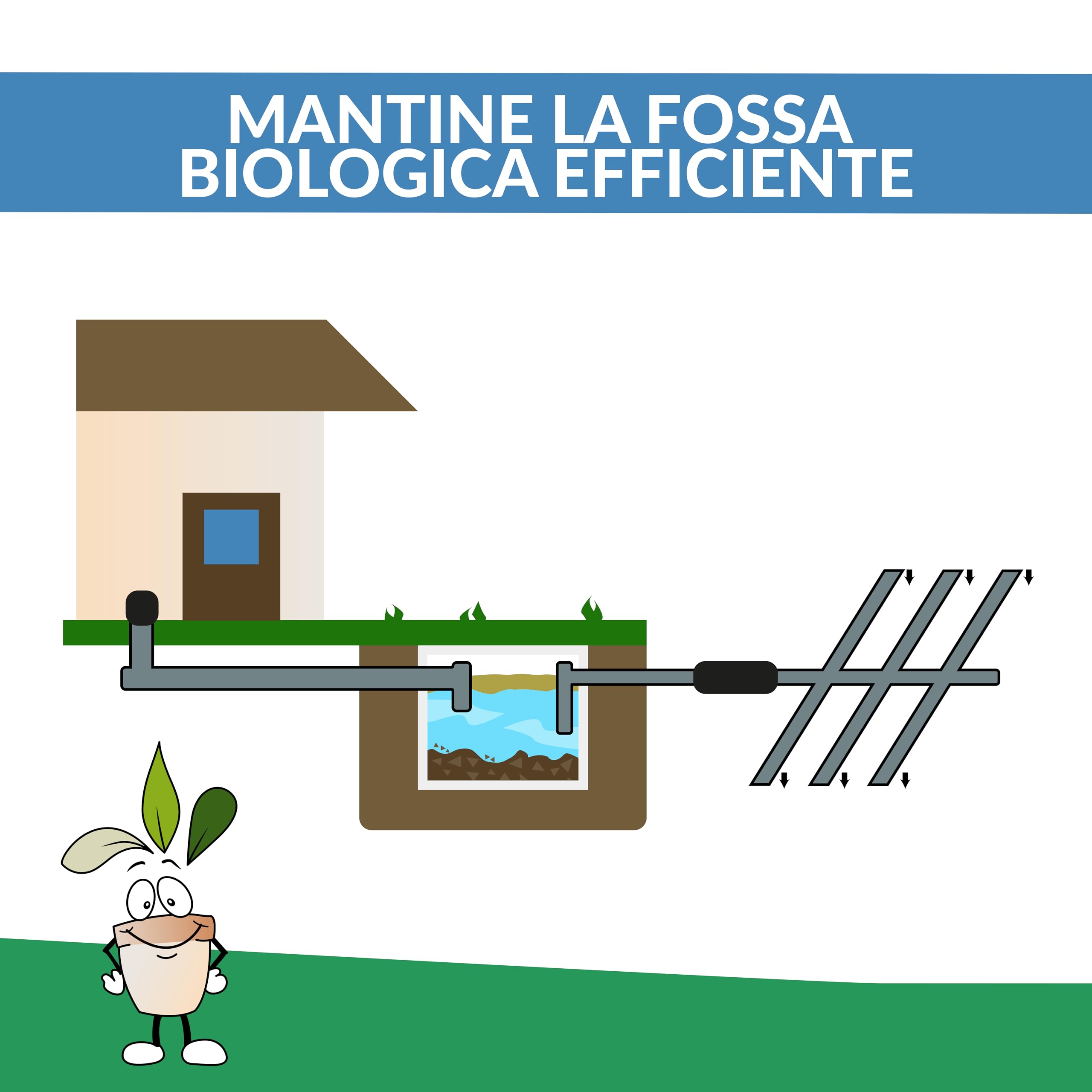 CLOSTER ECOTRAP Activateur de Fosse Biologique 1,5 kg, Fabriqué en Italie – Septic Tank – Enzymes pour fosses biologiques avec Distributeur – Nettoyage et Entretien circulaires des fosses septiques