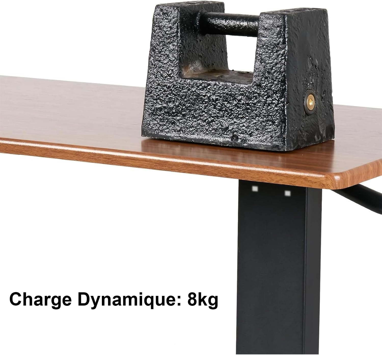 FATIVO Table de Lit à roulettes, Large Table Roulante Réglable en Hauteur de 68 à 105 cm Table pour Lit Médicalisé - Plateau 80x40cm, Vérin Pneumatique, Noir/Chêne