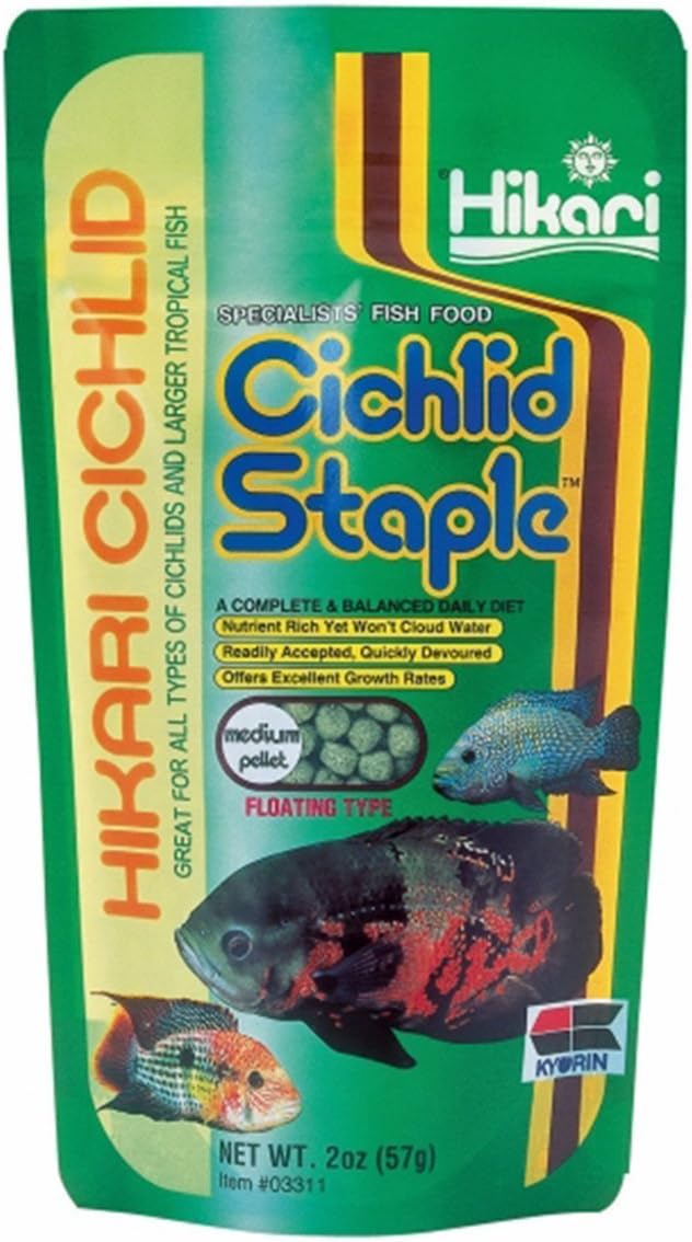 Cichlid Staple Fish Food, Medium Pellet, 250g by HIKARI SALES U.S.A,INC