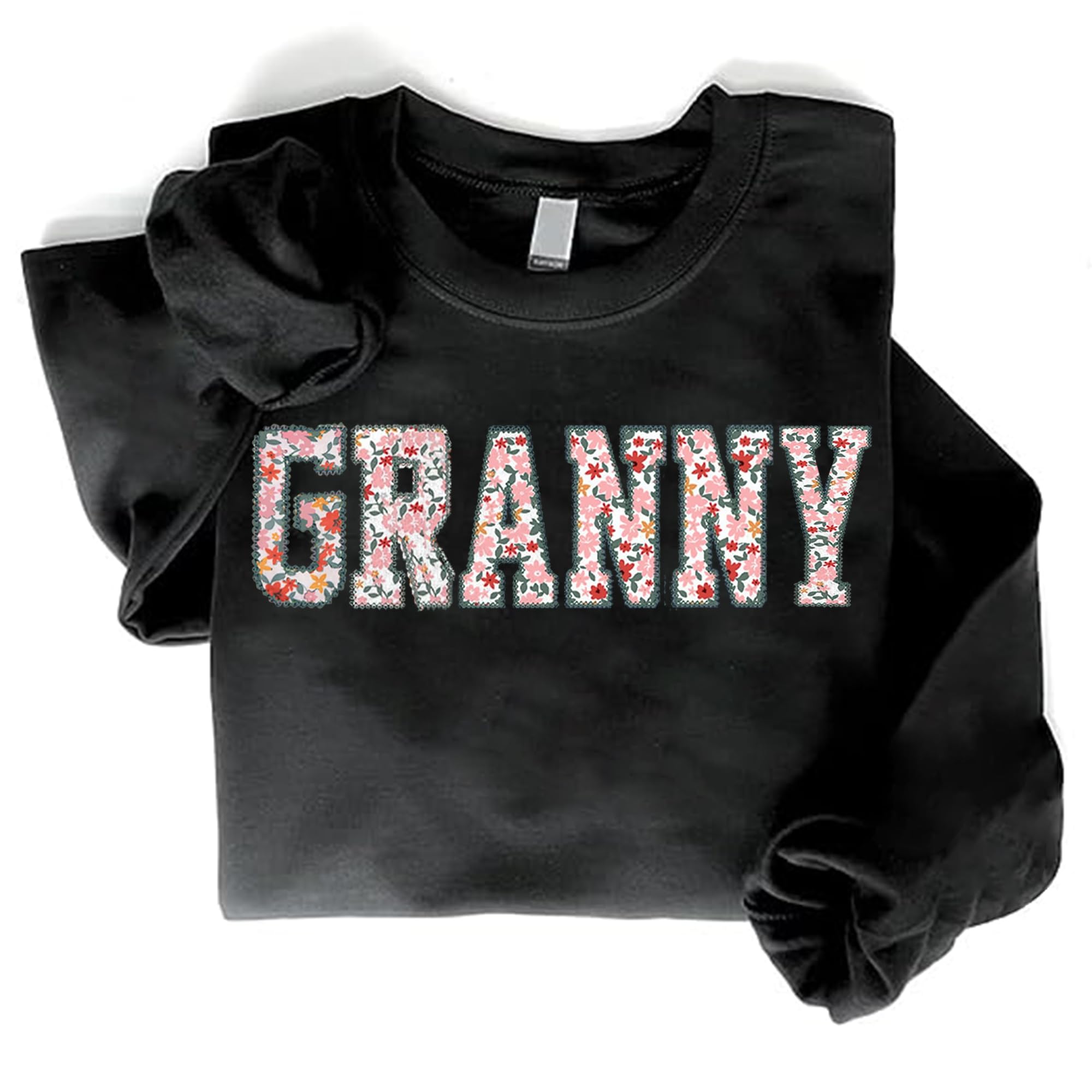 Personalized Embroidered Applique Grandma Sweatshirt Custom Nana Mimi Granny Mamaw Mama Women Gift Mothers Day 2024
