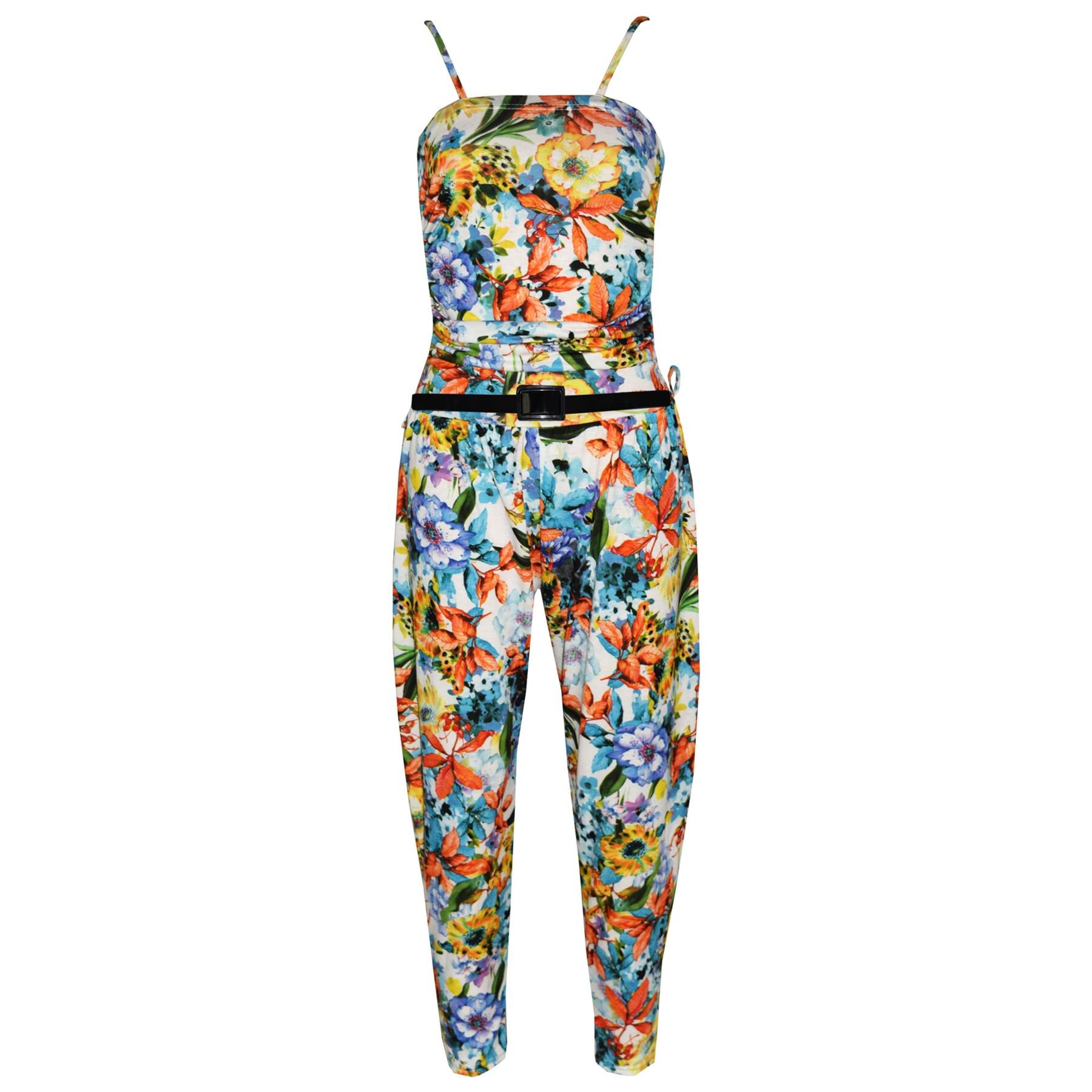 A2z 4 Kids Girls Floral Abstract Jumpsuit Stylish Floral Leopard & Tribal Print Playsuit - Jumpsuit 7-8