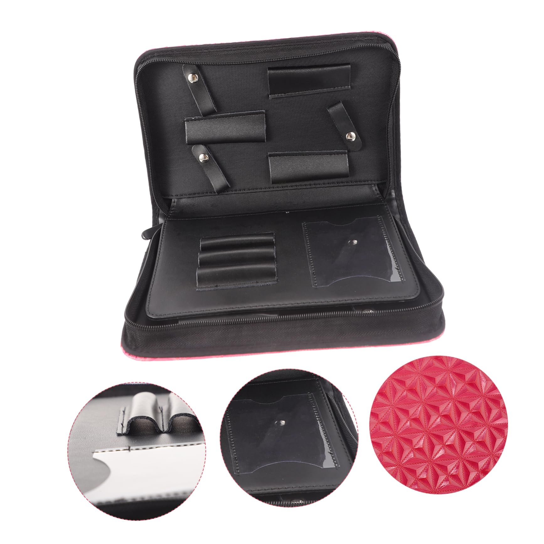 MAGICLULU Friseurscherentasche für Salon und Barbershop, Pu Leder, Rosa