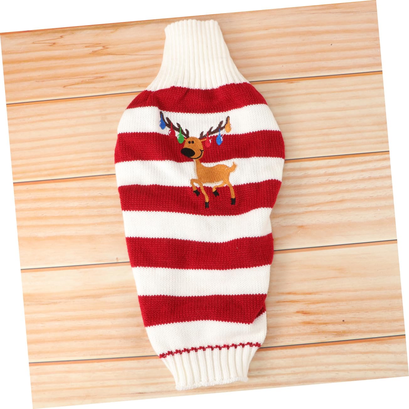 HANABASS 3 Pièces Pull Tricot pour Chien XS Rouge Motif Vêtements de Noël Chaleur et Confort pour Animaux Dexception