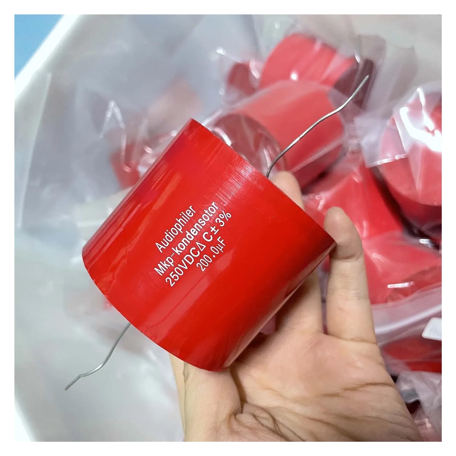 2PCS MKP Audio Capacitor 200uf 250V DC ±3% Pair Fever Coupling Frequency Dividing Capacitance IINKUEYK