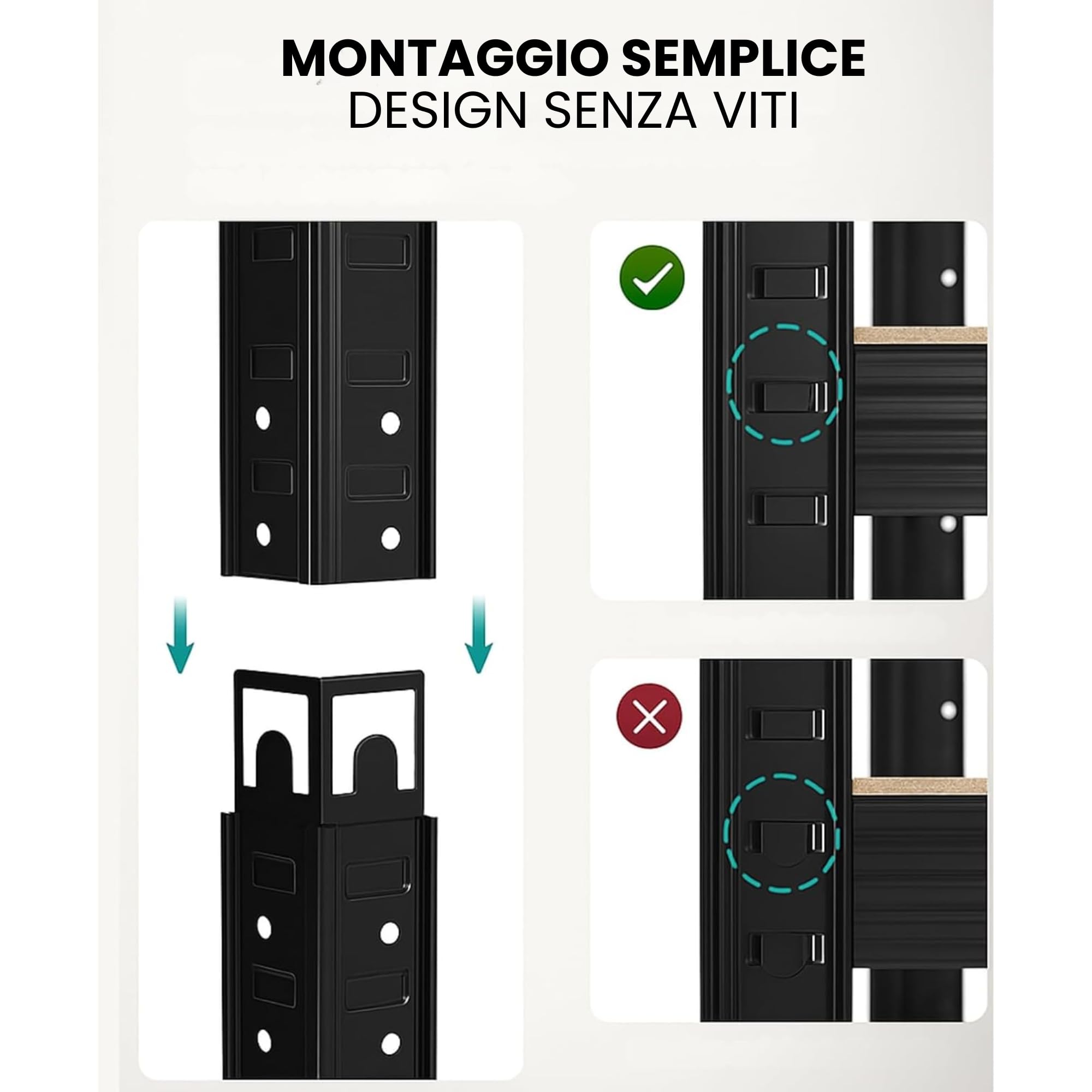casa pura Set di 2 Scaffale per carichi Pesanti, 30x75x150 cm, con Struttura in Acciaio, Portata Fino a 650 kg, 5 Ripiani Regolabili, Colore: Nero
