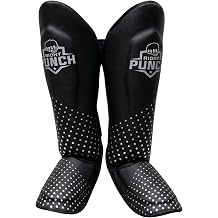 PU Leather Shin Guards for Kickboxing, MMA, Muay Thai Training, Protective Shin Pads