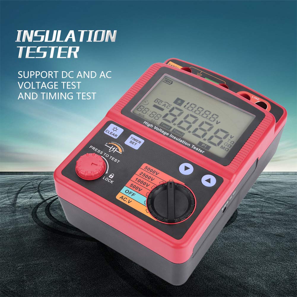 GM3125 Cyfrowy Tester Izolacji 5KV 0,0MΩ-1000GΩ Miernik Izolacji do Testowania Wysokiego Napięcia Profesjonalny Multimetr Testowy do Testowania Izolacji Elektrycznej