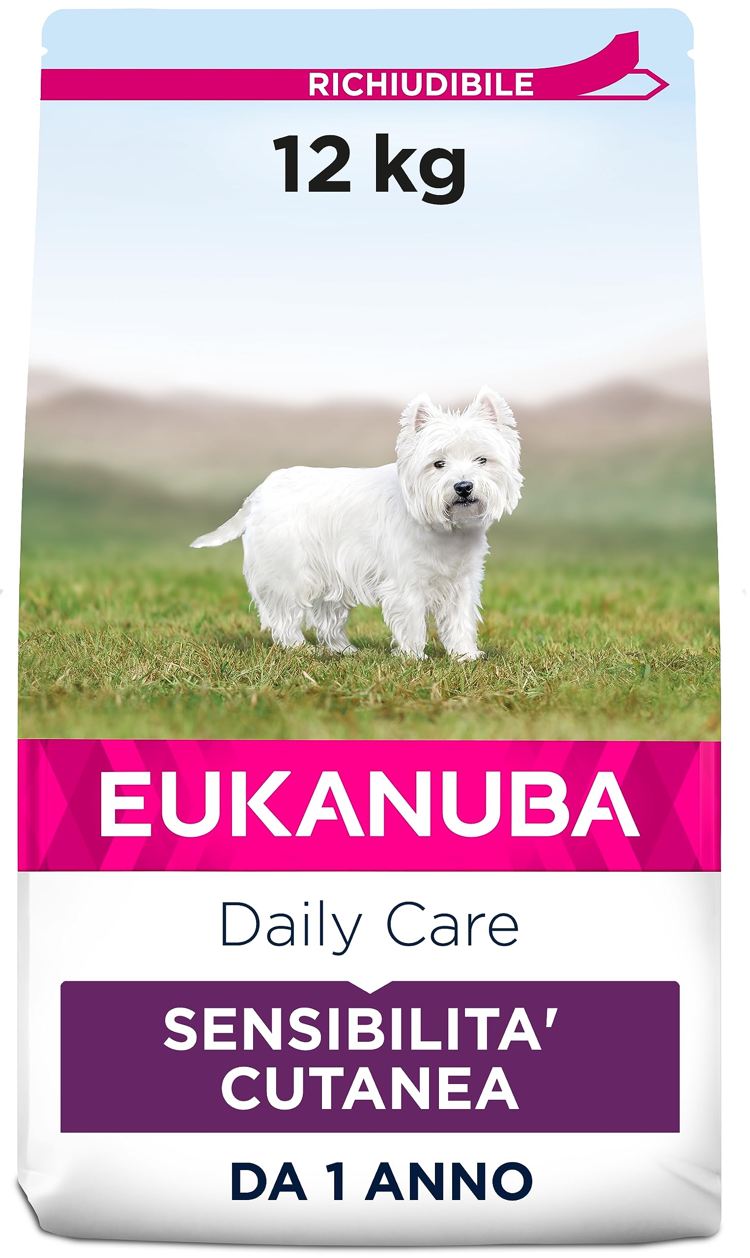Eukanuba Daily Care Sensitive Skin crocchette - Cibo secco per cani con pelle sensibile – Alimento ipoallergenico con pesce, 2,3 kg
