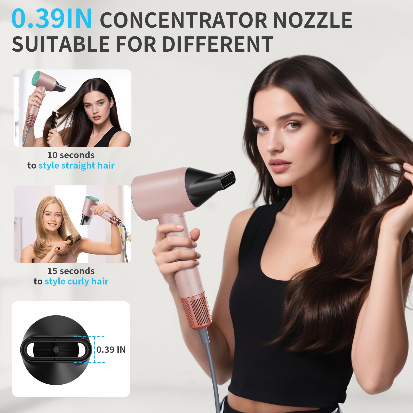 Amazon.com : Hair Dryer,1400W High-Speed Ionic Dryer Low Noise