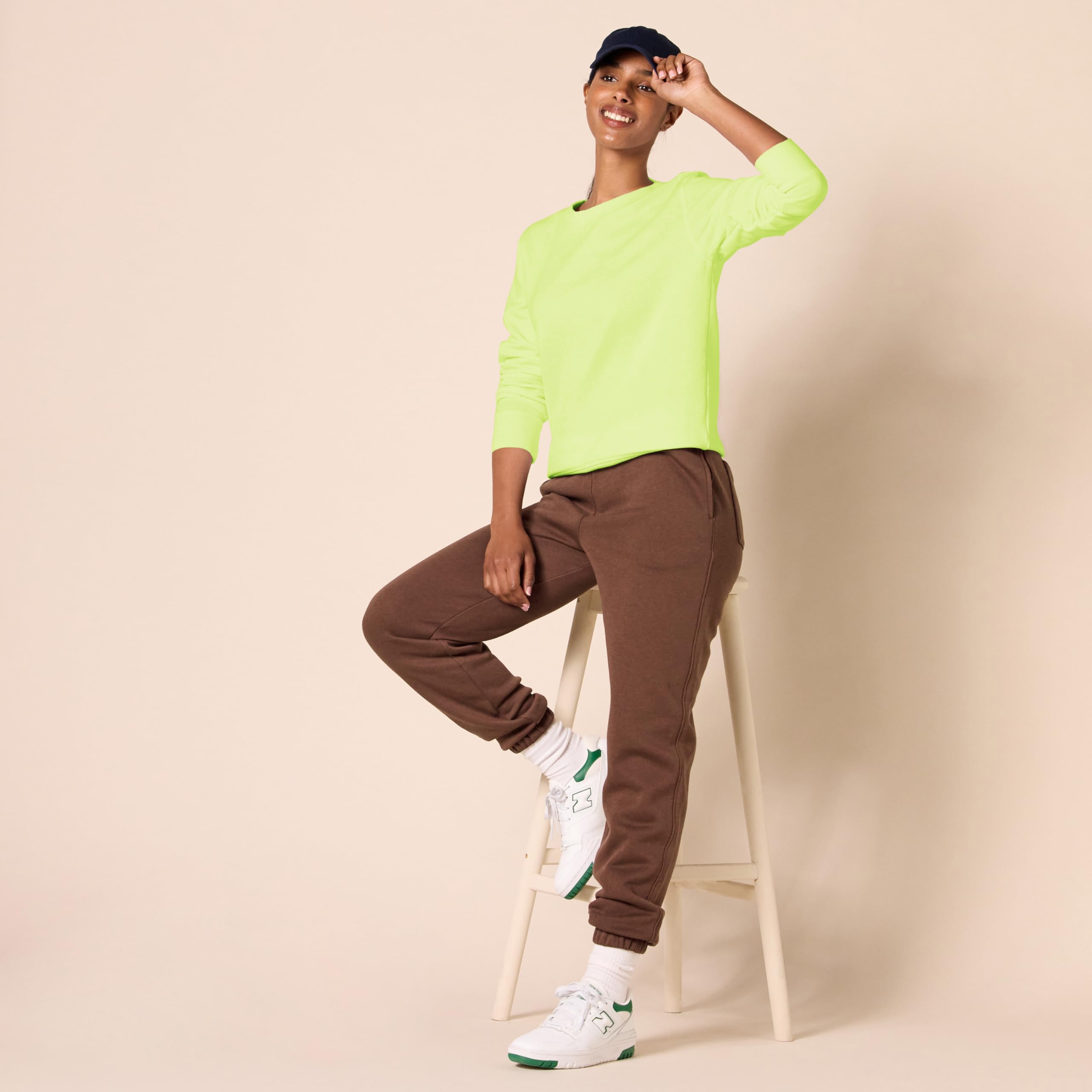 Amazon Essentials Felpa in Pile Girocollo (Disponibile in Taglie Forti) Donna