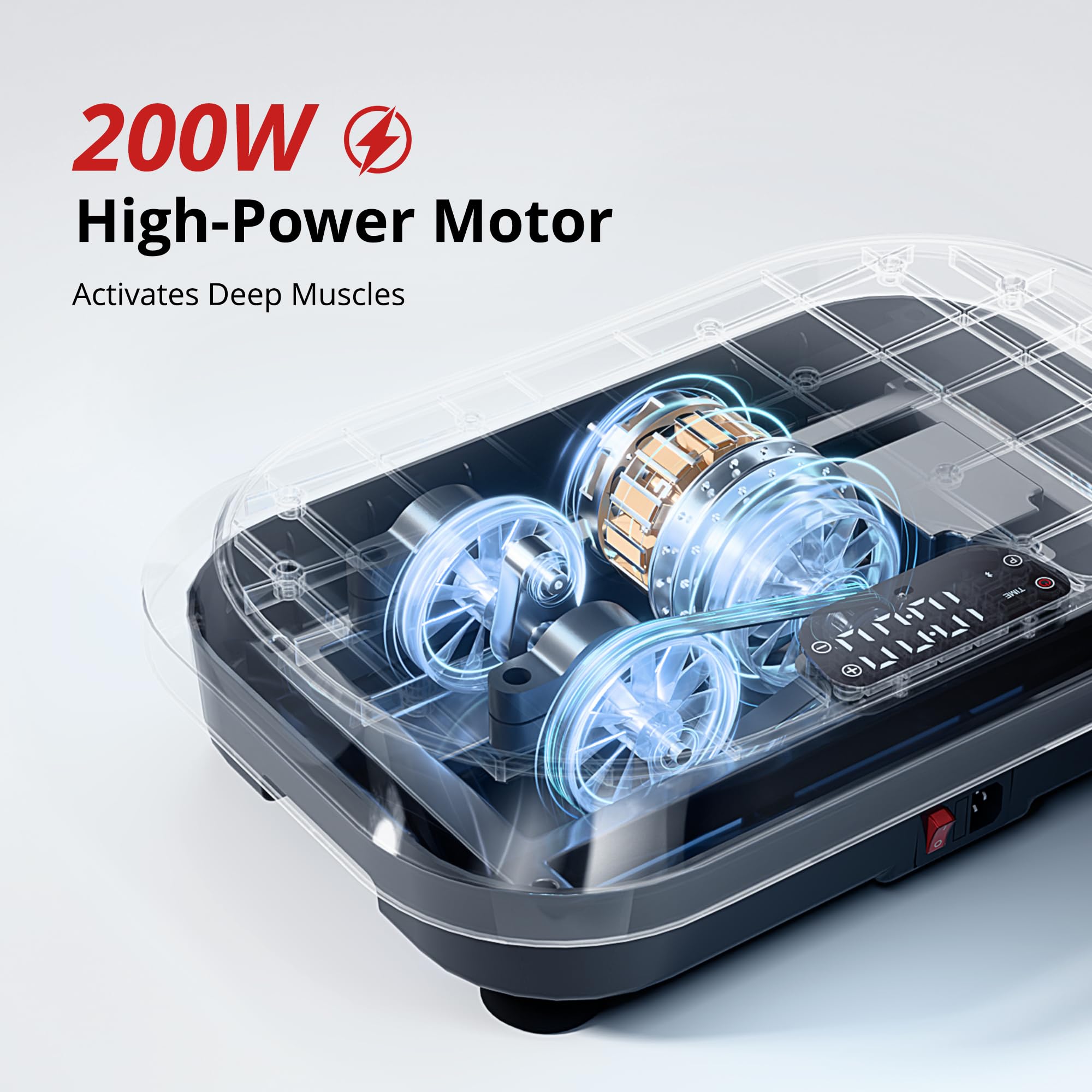MOMODA Plateforme de Vibration Machine d'Exercice, 120 Vitesses Réglables, Vibrateur Corps Entier Perte de Poids