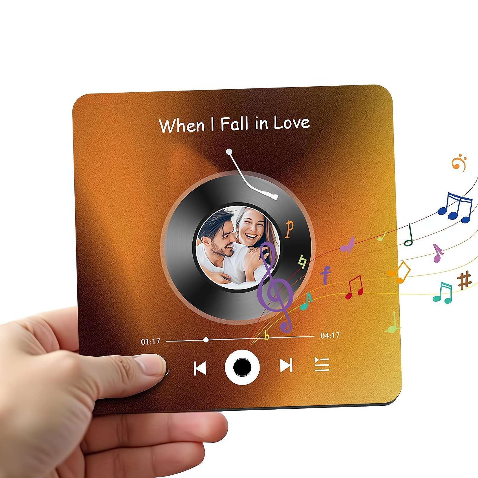 Gepersonaliseerde muziek koelkastmagneet aangepast album