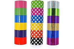 18 Color Holographic Polka Dot Decorative Duct Tape Set