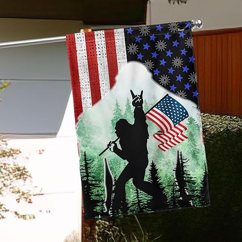 Miniatura 2 de FLAGWIX Bandera estadounidense con pie grande con seña de Rock On, de 29.5 x 39.5 pulgadas para casa, banderas de Estados Unidos de poliéster