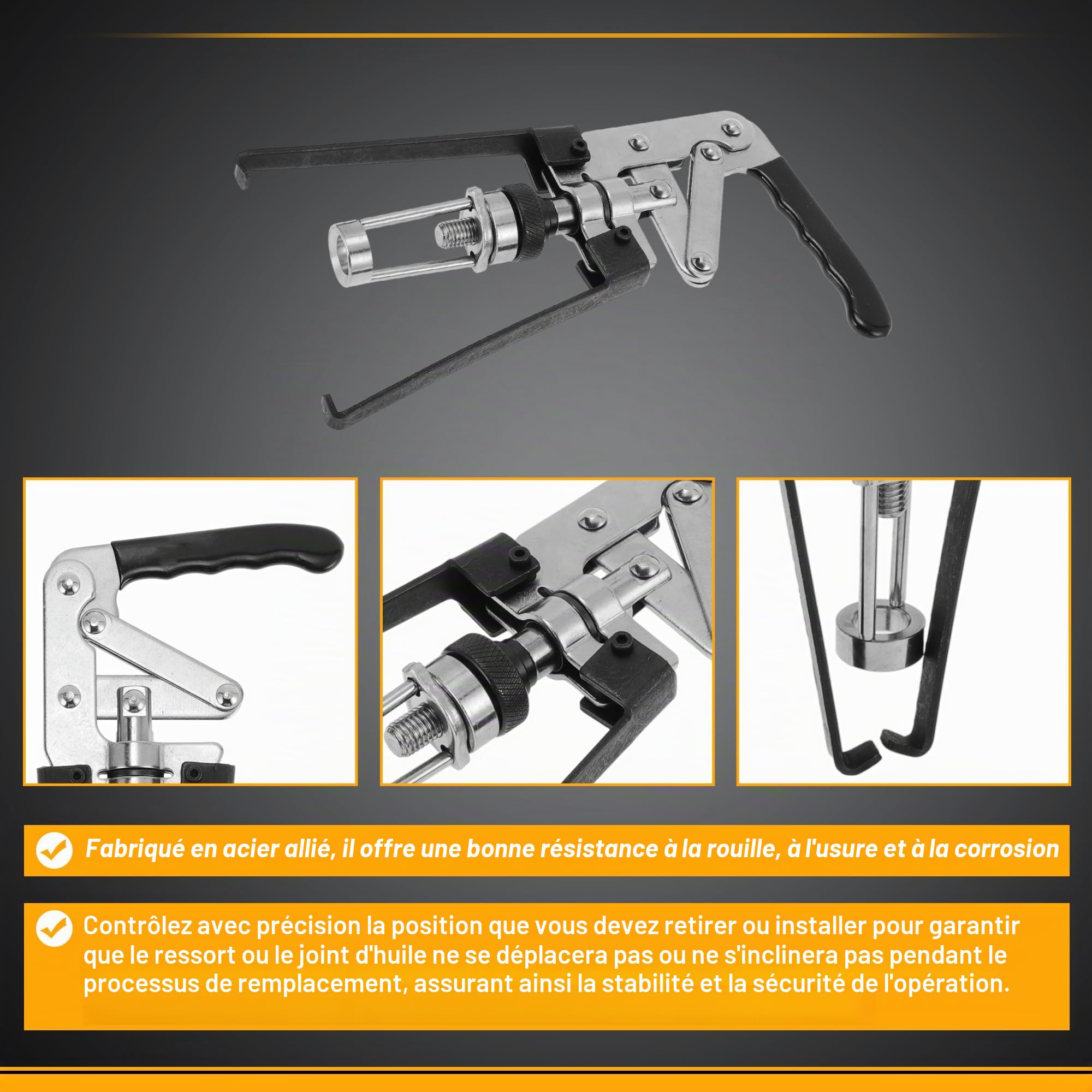 Outil Compresseur De Ressort De Soupape pour L'Installation Et Le Retrait des Joints De Queue De Soupape Et des Ressorts De Soupape sur Les Véhicules
