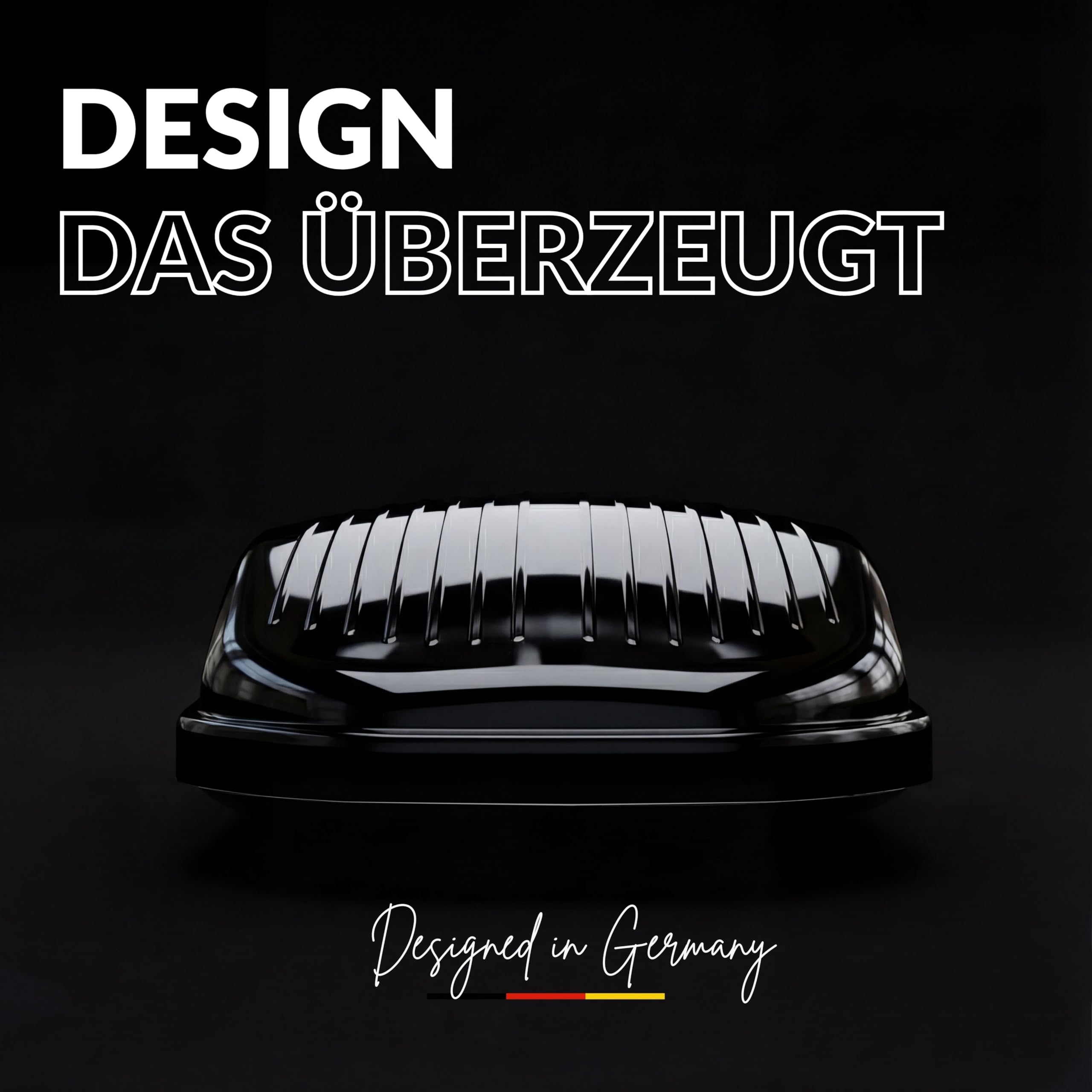 Owen Dachbox Auto 320L | 75kg Zuladung | Premium Hartschale Schwarz Glänzend | Aerodynamische Gepäckbox mit Schnellspanner (Fast Clamp) & Beidseitiger Öffnung | Robustes Material | Abschließbar