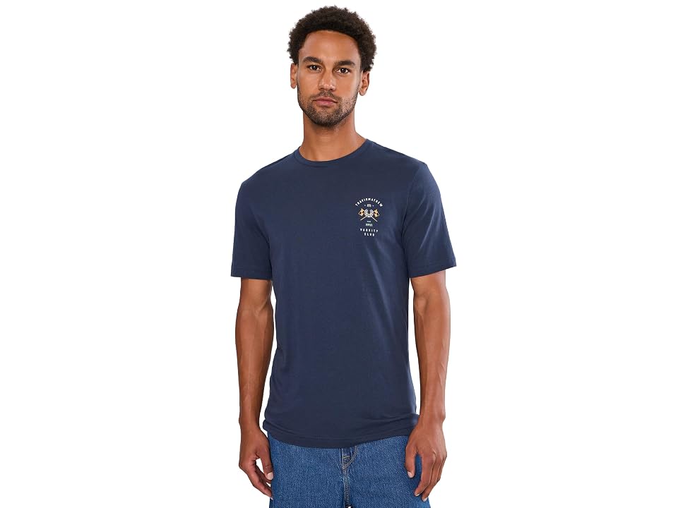 Travismathew Tm Varsity Club T-shirts Men's T Shirt Total Eclipse: Sm, Cotton In Blue