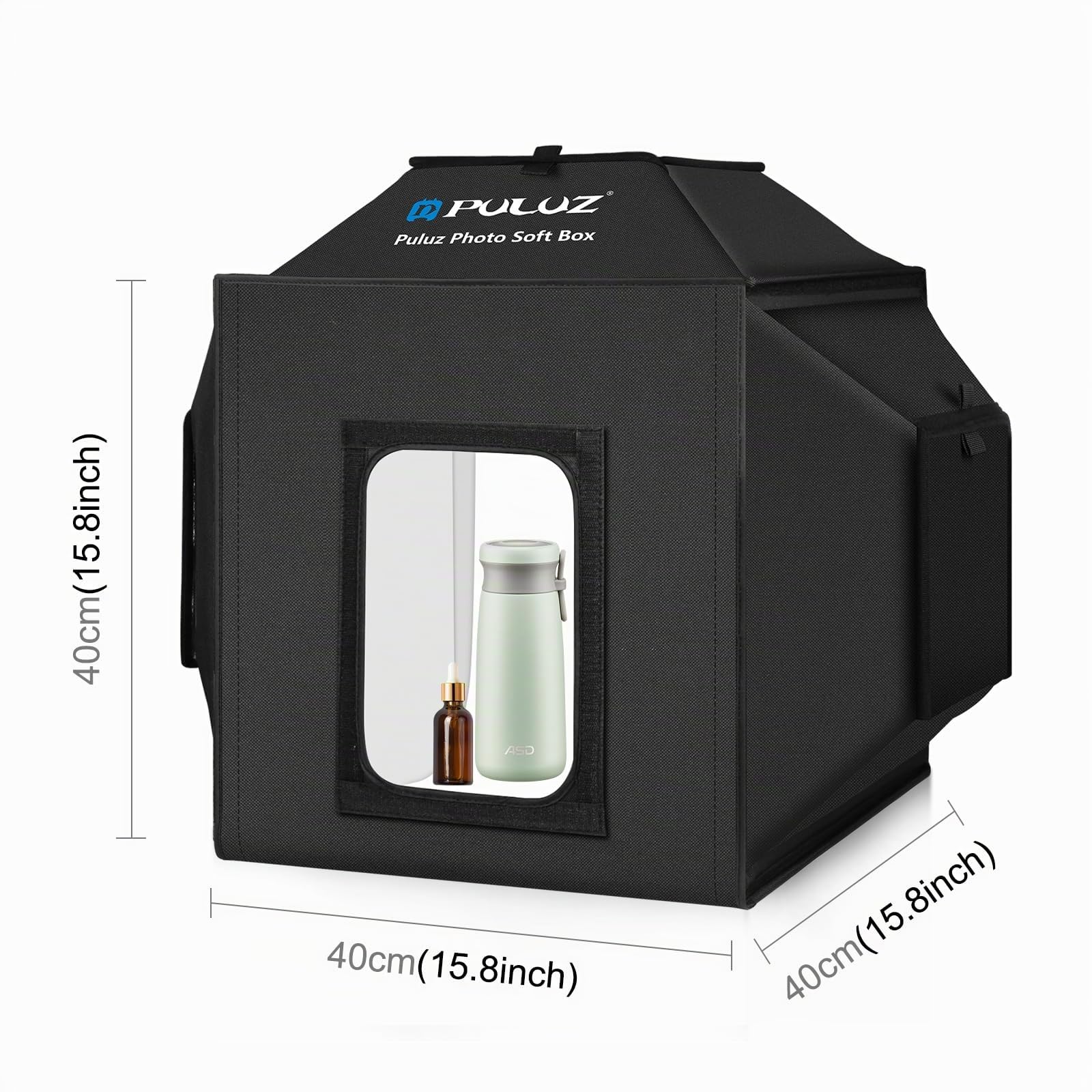 PULUZ 40 cm Boîte à Lumière Softbox Studio Photo Tente Lumineuse Kit d'éclairage pour la Photographie avec 4 Fonds de Couleur pour Photographie de Bijoux, de Petits Artisanats et d'autres Produits