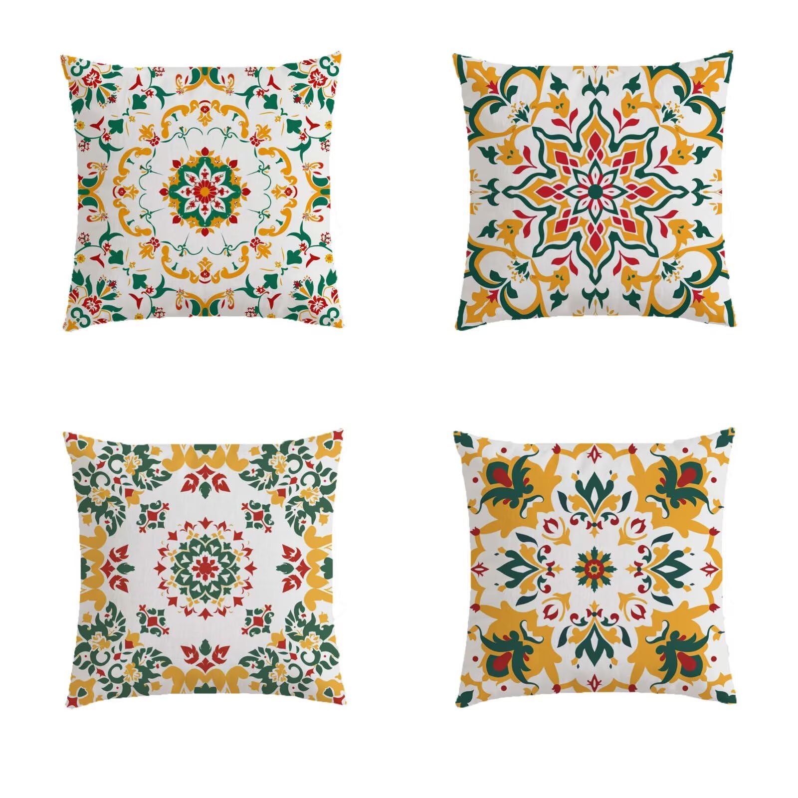 Housse coussin exterieur orange 60x60 imperméable taie oreiller carrée salon de jardin