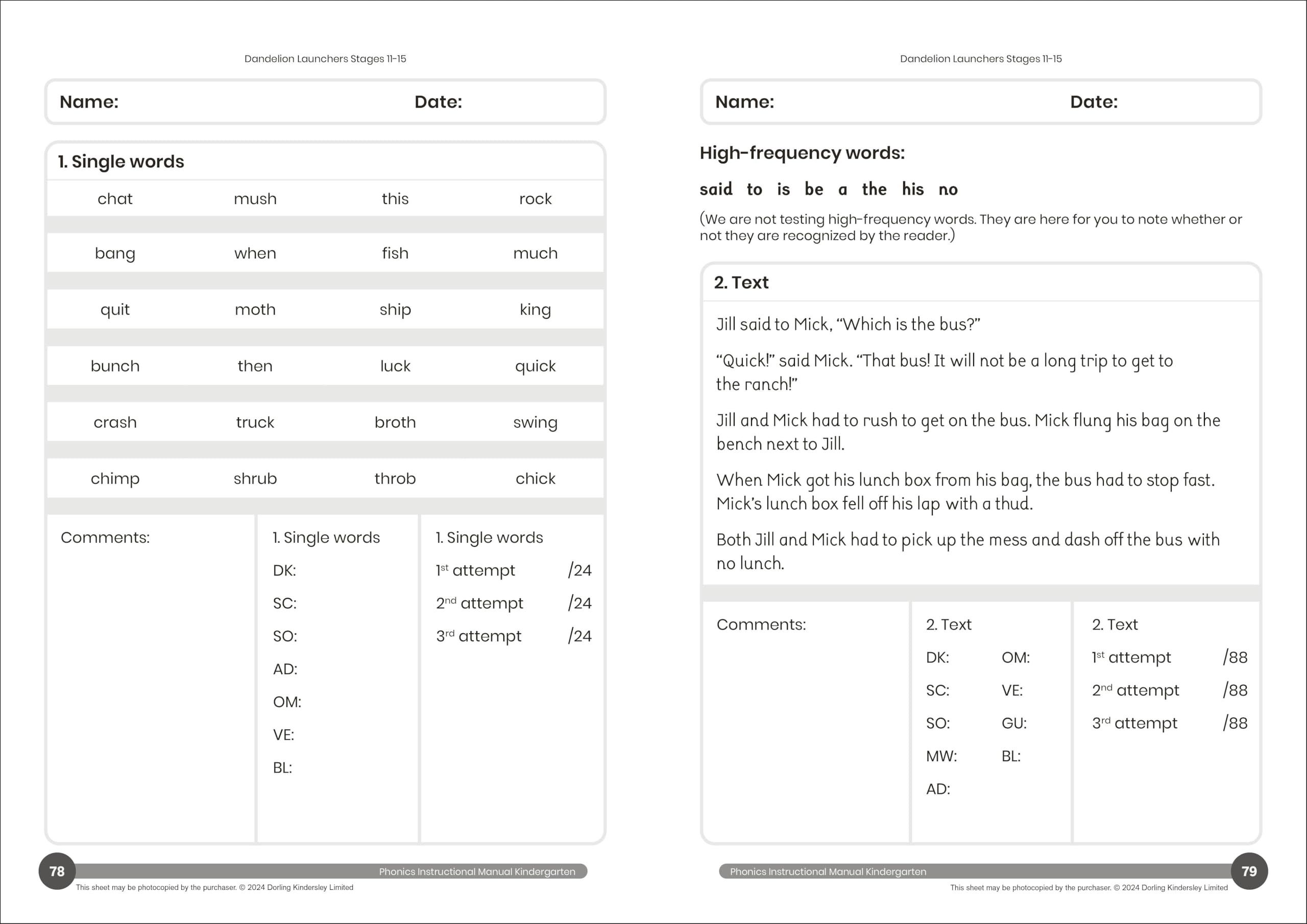 Phonic Books Dandelion Instructional Manual Kindergarten: The foundations of phonics, engaging activity ideas, lesson plans, progress tracking and assessment (Phonic Books Beginner Decodable) - Image 6