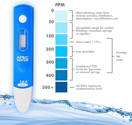 Miniatura 4 de APEC TDSMETER Medidor Digital TDS tester de calidad del agua con estuche transportador de 0 a 1999 ppm en rango de medición 1 ppm de resolución - 2