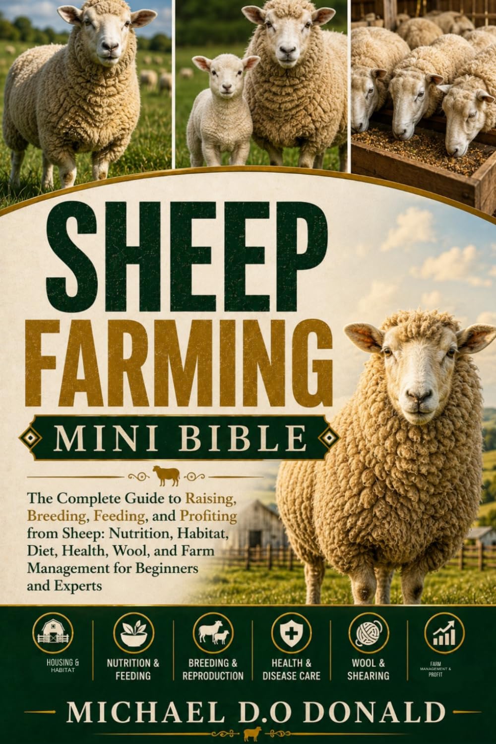 SHEEP FARMING MINI BIBLE: The Complete Guide to Raising, Breeding, Feeding, and Profiting from Sheep: Nutrition, Habitat, Diet, Health, Wool, and Farm Management for Beginners and Experts