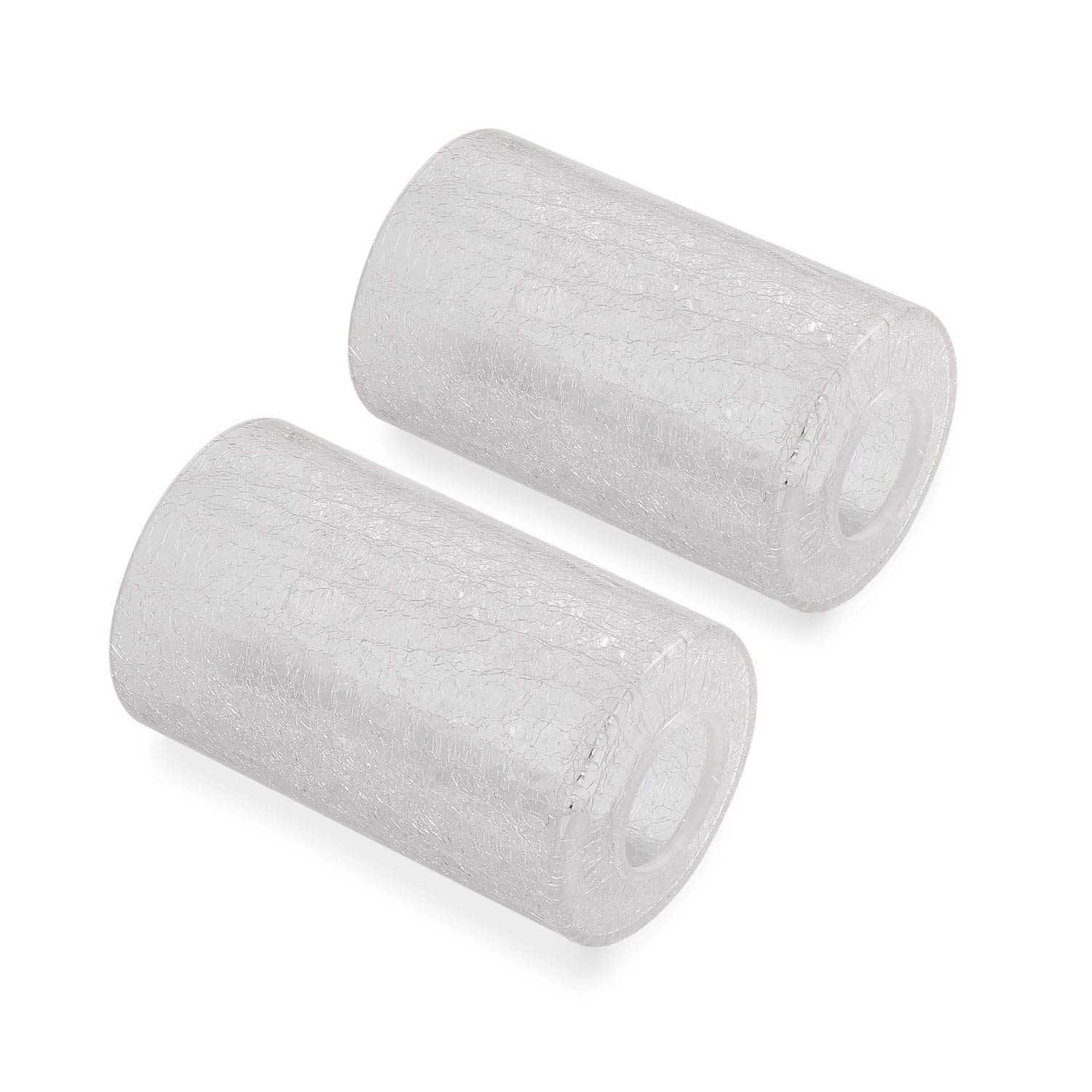 Giluta 3 Pack Cracked Style Glass Shades Cylinder Glass Shade Replacement with 1-5/8 inch Fitter, Modern Elegant Light Fixture Shade for Wall Sconce Pendant Light Chandelier