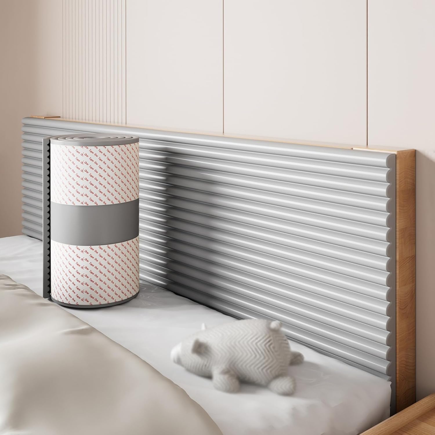 i Green Anti-Collision Wall Padding - Self-Adhesive Upholstered Panels, DIY Peel & Stick Decorative Wall Panels for Bedroom, 20x200cm/7.9x78.7in - Safe & Stylish