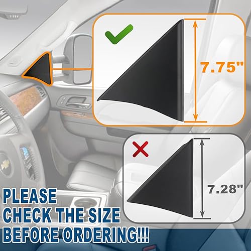 Miniatura 7 de APPERFiT Cubierta triangular del panel superior de la puerta delantera (LH) compatible con Chevrolet Chevy Avalanche Silverado Suburban Tahoe