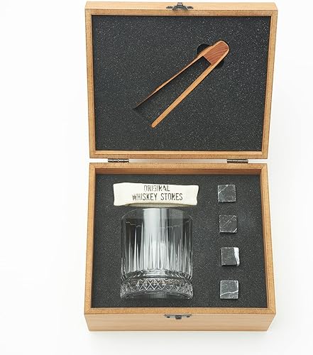 Miniatura 1 de Hediye Sepeti - Juego de vasos y piedras de whisky, regalo divertido envuelto para regalo, regalo para papá, regalos de cumpleaños para papá, juego