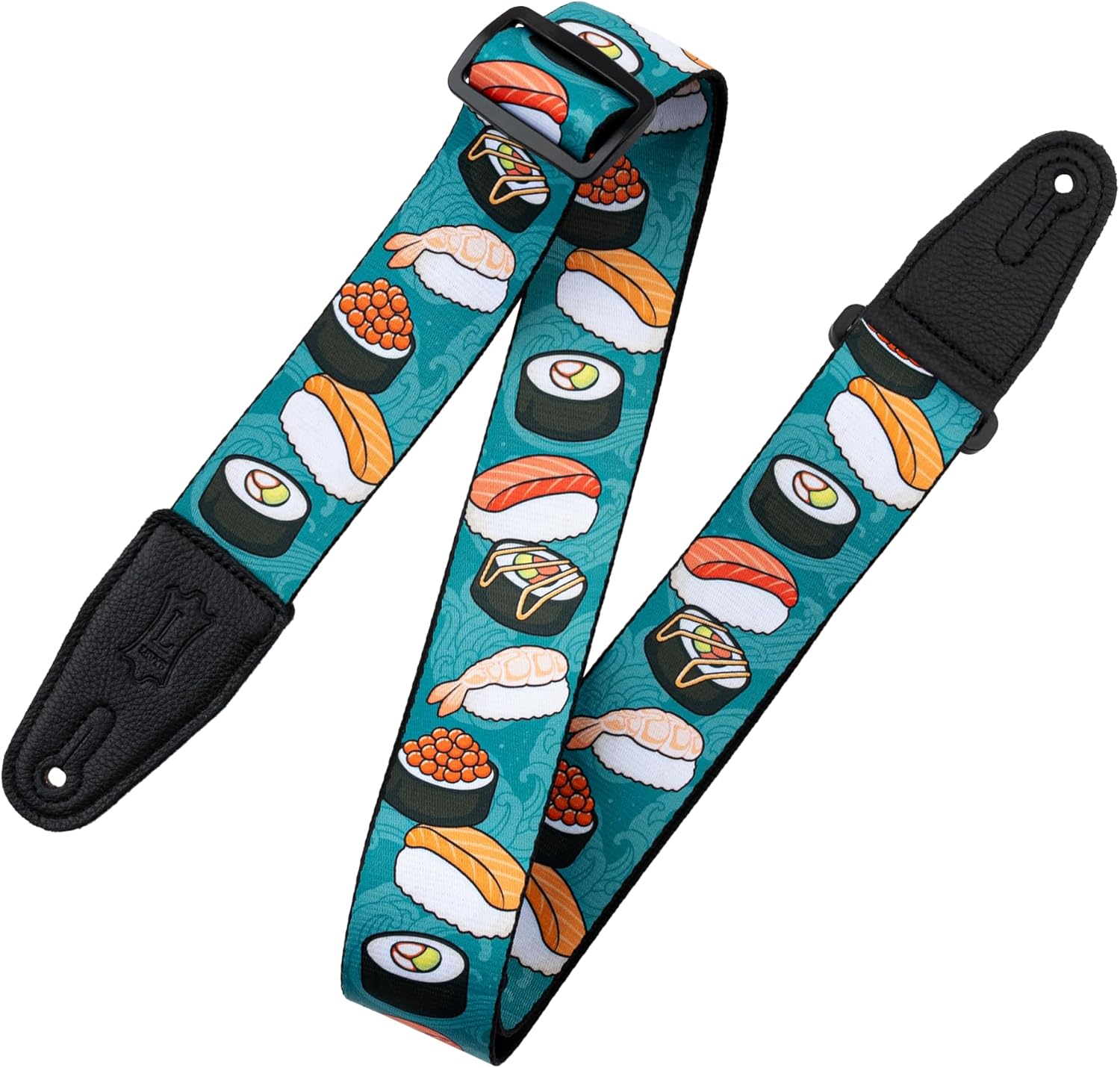 Levy's Tasty Grooves Guitar Strap - Teal Sushi Roll