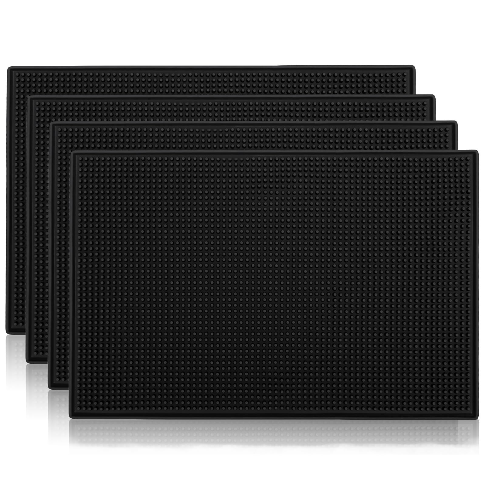 4 tappetini da bar per controsoffitto, 45 x 30 cm, in PVC, per asciugare il caffè, antiscivolo, impermeabile, durevole, per baristi, per la cucina, per animali domestici e caffè