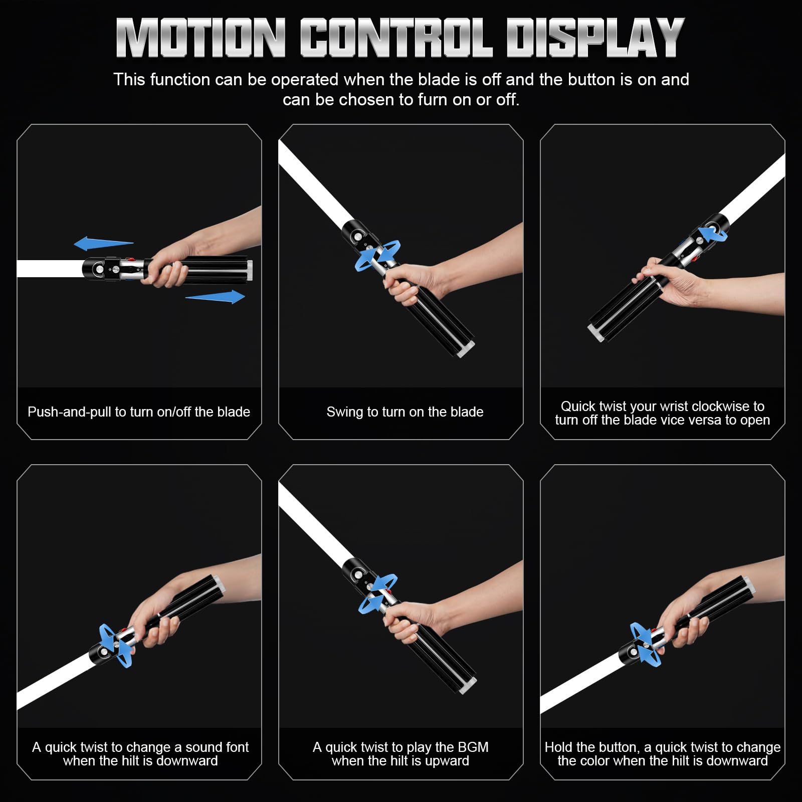 App-Steuerung Lichtschwerter Duell Lichtschwert für Erwachsene Smooth Swing RGB-Farben Veränderbar Lightsaber, Motion Control Licht Schwert mit 16 Sound-Fonts