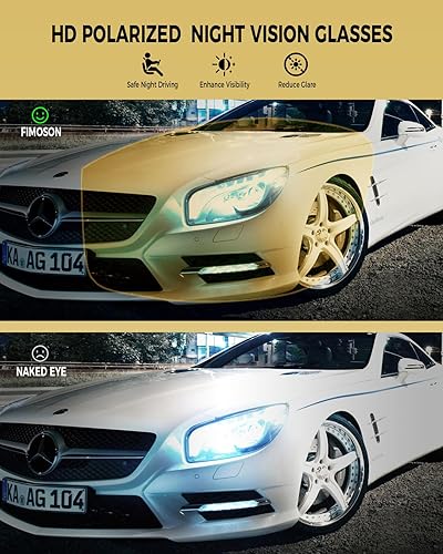 Miniatura 3 de Night Driving Glasses for Men Women Fit Over Sunglasses Anti Glare Polarized HD Night Vision Glasses for Driving