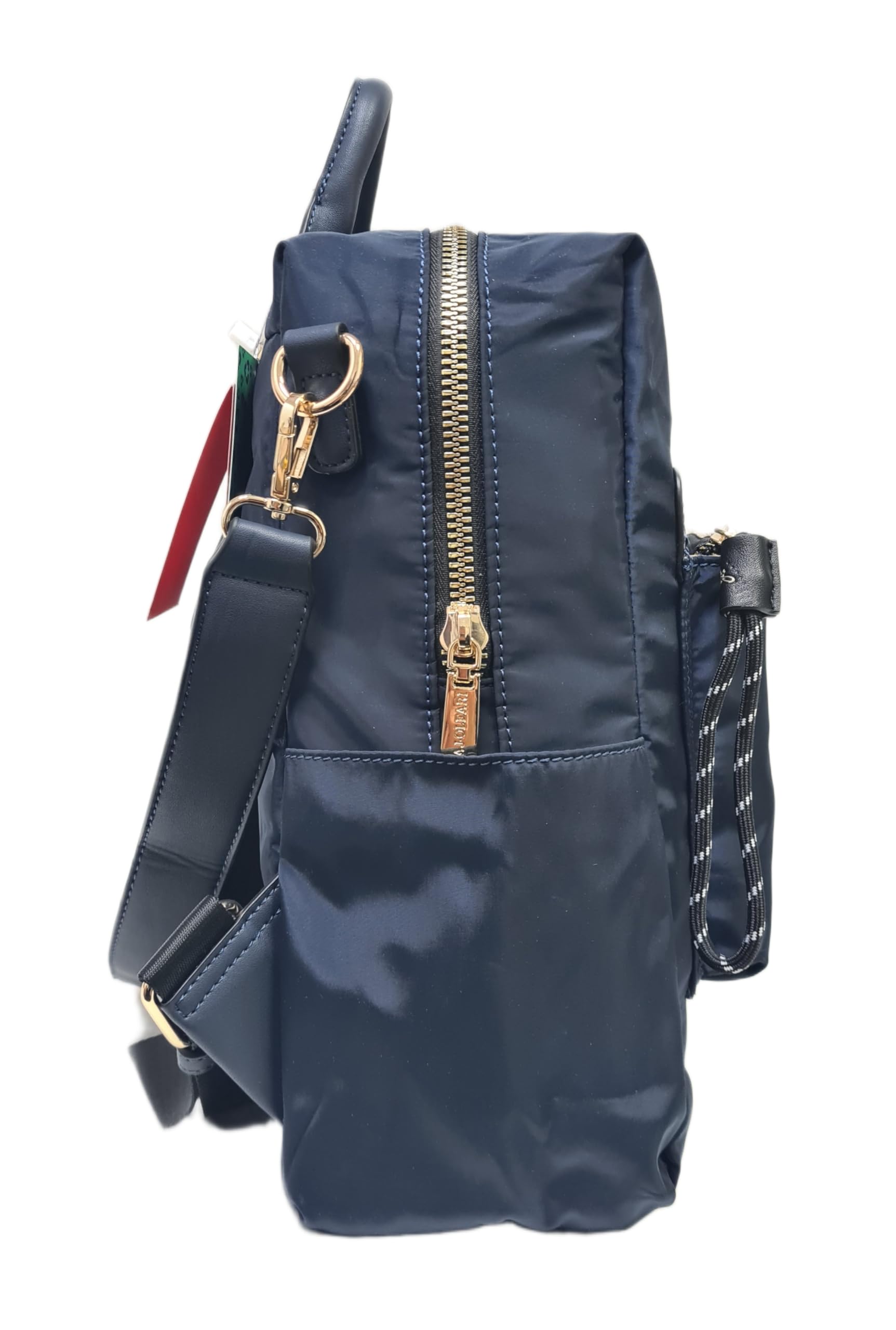 NAJ-OLEARI Borsa Zaino Donna Multitasche, Nylon Riciclato, con Spallacci Regolabili, a Spalla e Mano, Dimensioni 32x30x12 cm Art. 61749/25 (BLU)