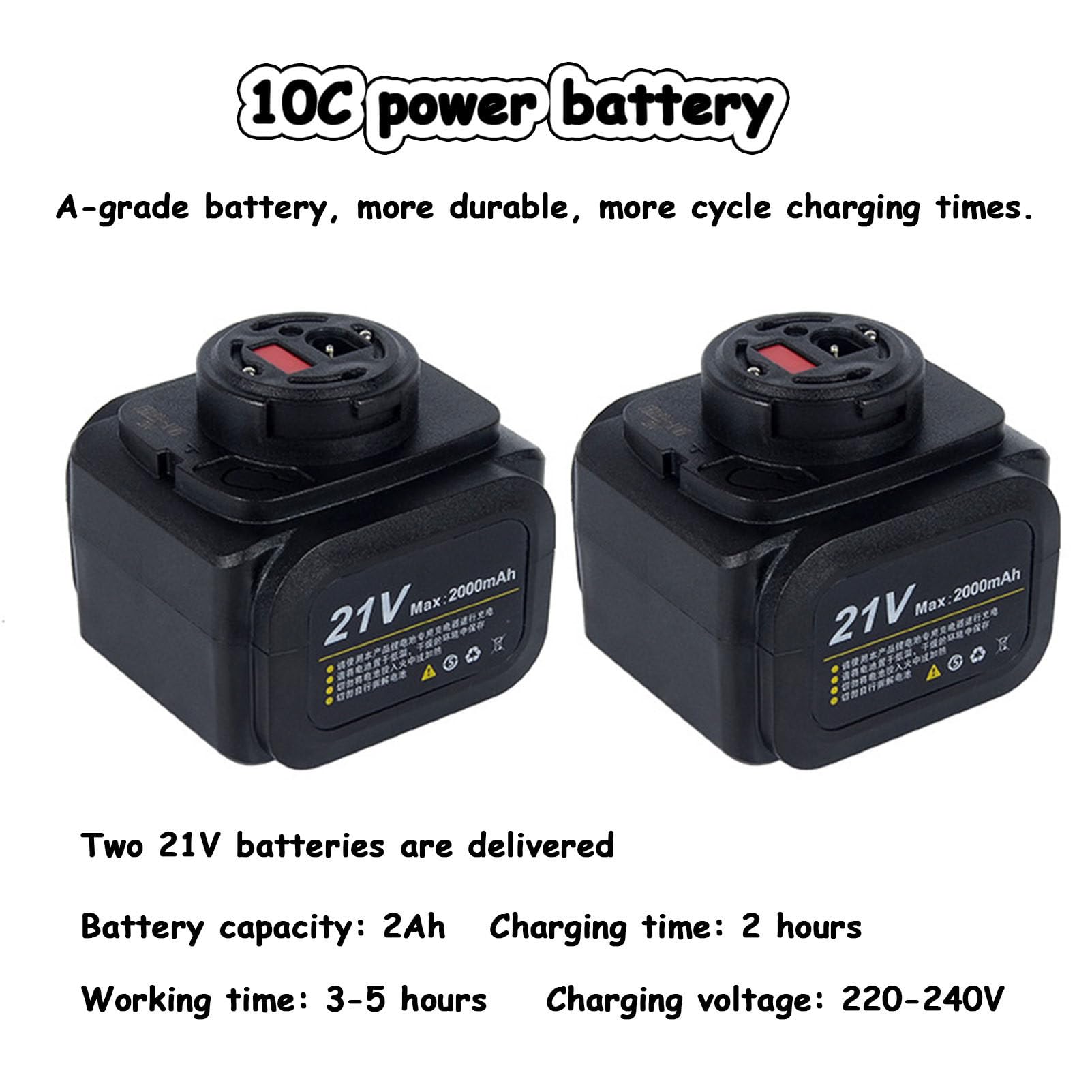 Kit de podadora eléctrica de Mano, 2 baterías, Motosierra inalámbrica 2 en 1 y Tijeras de podar con Poste de extensión máximo de 6.3 pies, para Ramas de árboles, Patio, hogar y jardín