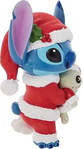 Miniatura 5 de Enesco Disney Showcase - Figura de Lilo y Stitch Santa Holding Scrump, 7.28 pulgadas, multicolor